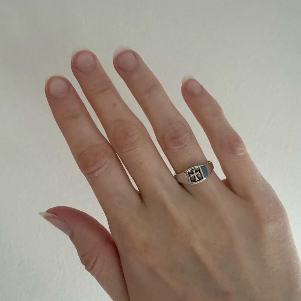 Cross Sterling Silver Ring